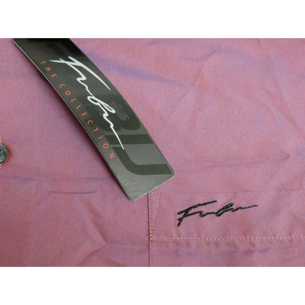 Mens FUBU The Collection Button Front Long‎ Sleeve Shirt Size 18 1/2 34/35 Big - Picture 7 of 8